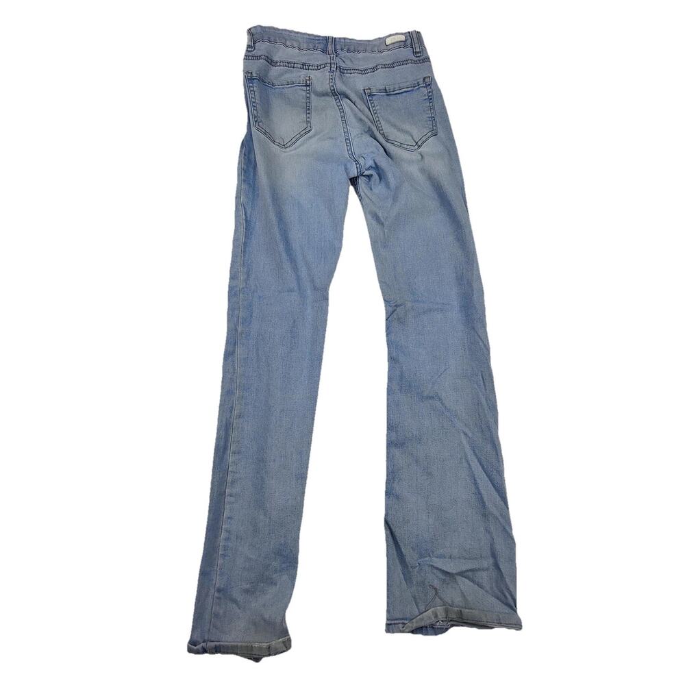 ENJEAN Bootcut Jeans Juniors 5 Blue Light Wash Distressed Stretch Denim 27x30 - Picture 11 of 11